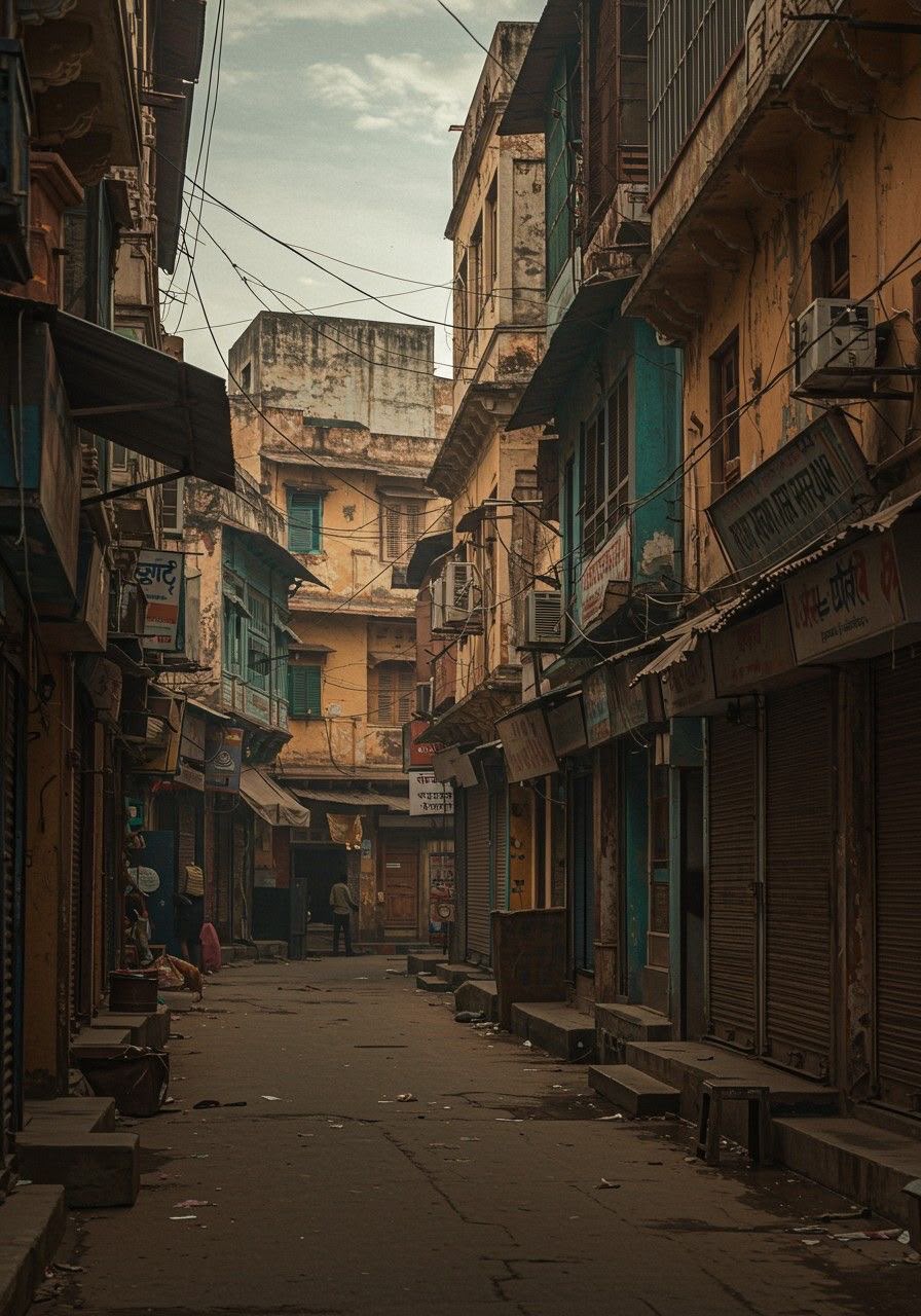 Old city visual story frame